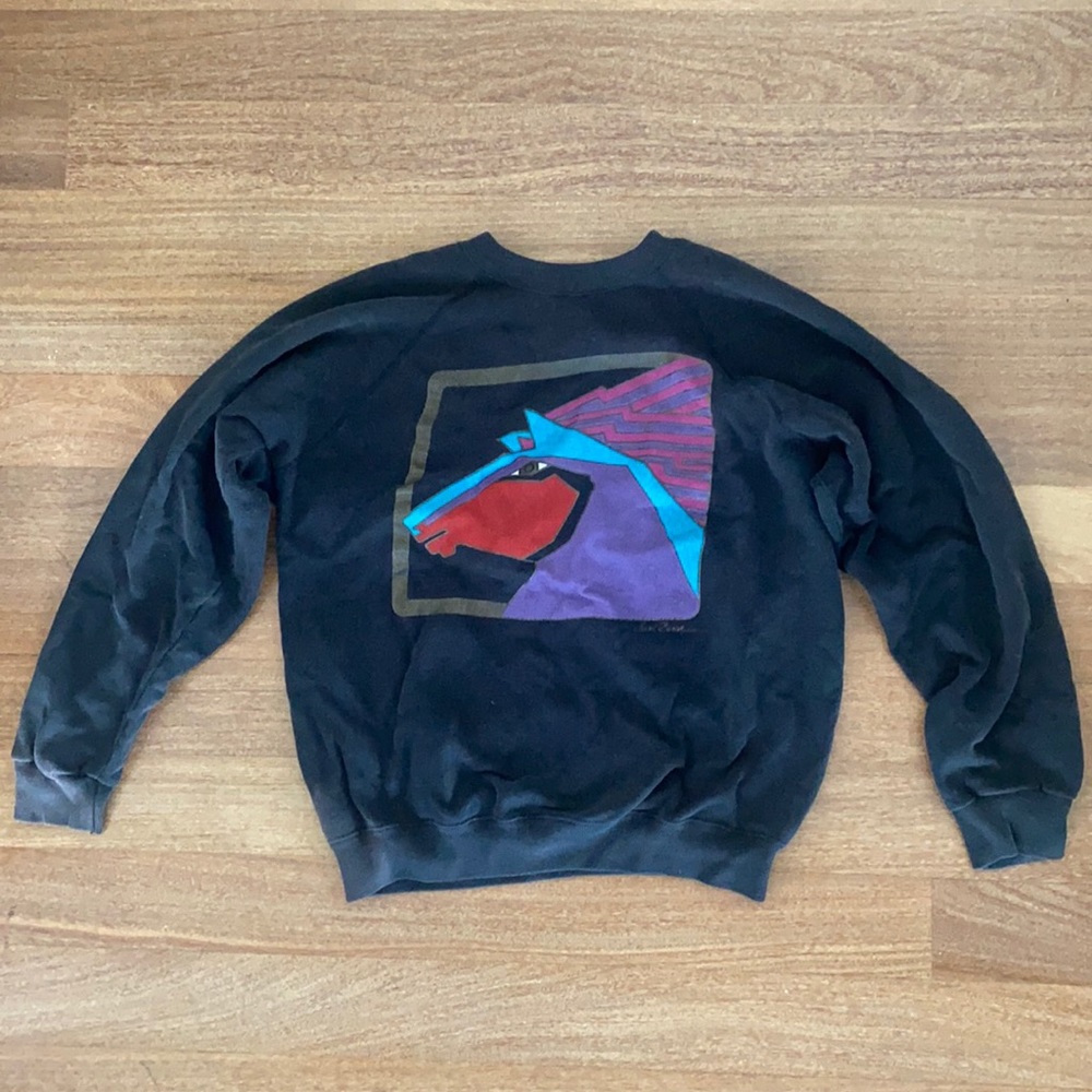 Hanes black graphic long sleeve shirt